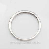 Fine white gold wedding ring or stacker ring view 4