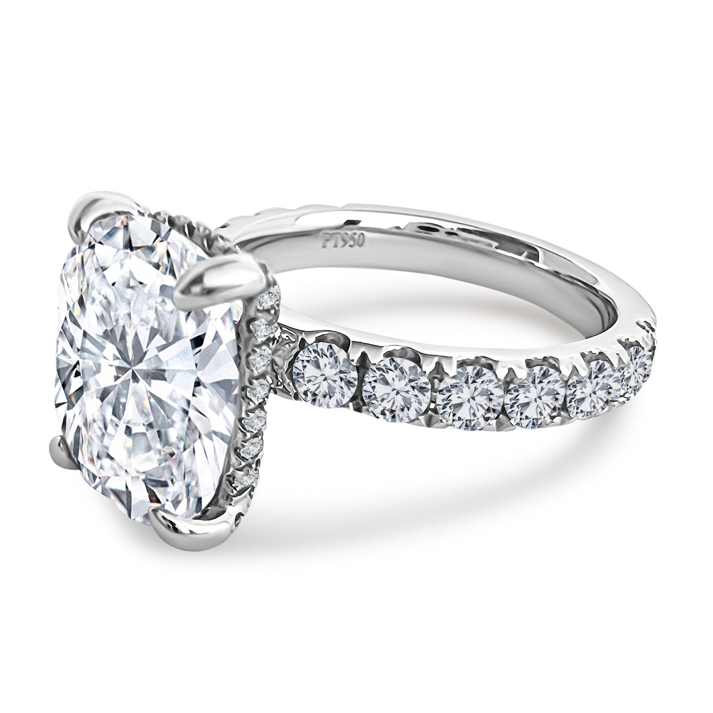 Cushion Cut, Elongated 6ct Engagement Ring. WOW