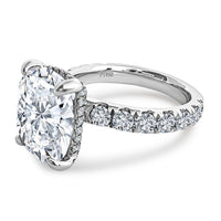 Cushion Cut, Elongated 6ct Engagement Ring. WOW view 2