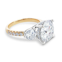 Stylish Modern Trilogy 5.3ct Engagement Ring view 2