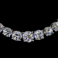 Tennis Necklace, Moissanite Gemstones view 2