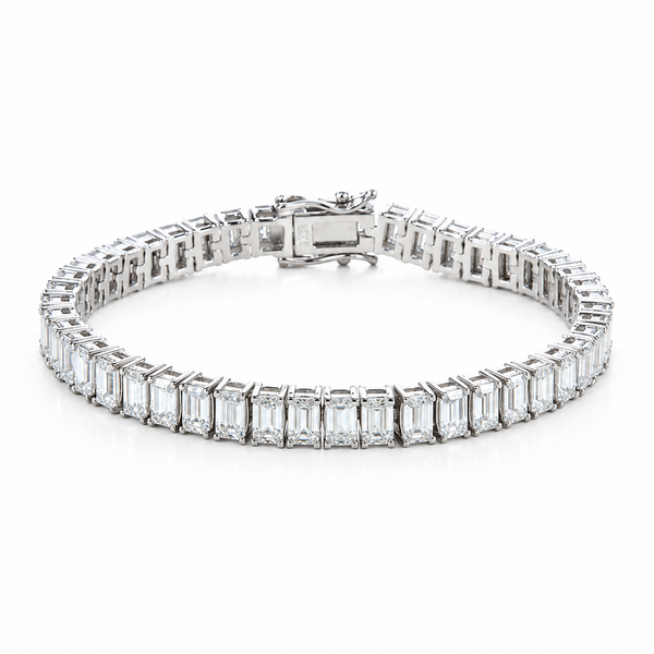 Tennis Bracelet 12ct Emerald Cut