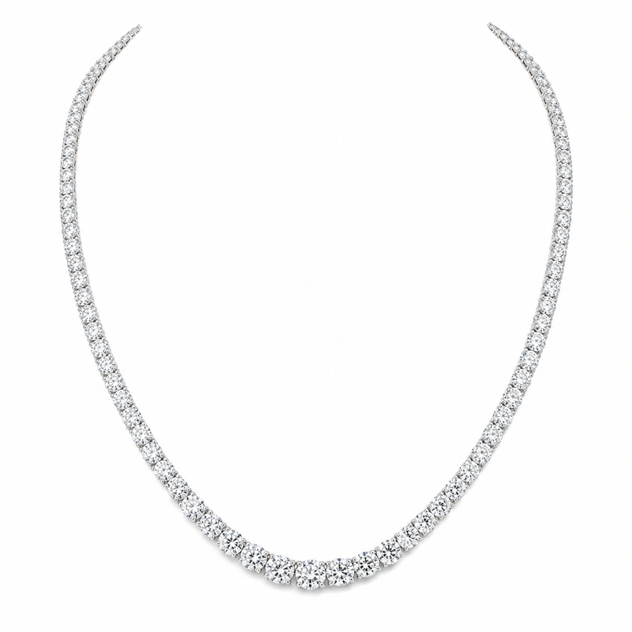 Tennis Necklace, Lab-Diamond Gemstones
