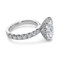 Cushion Cut, Elongated 6ct Engagement Ring. WOW view 3
