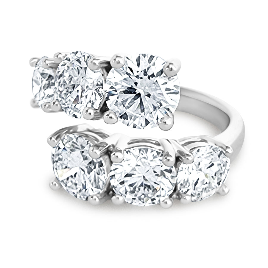 Wrap Ring 3.8cts Ring Hand Ring. Choose Lab Diamonds or Moissanite