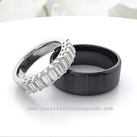Mens Wedding Ring. Zirconium view 3