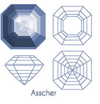 Interstella Asscher Cut Moissanite view 2